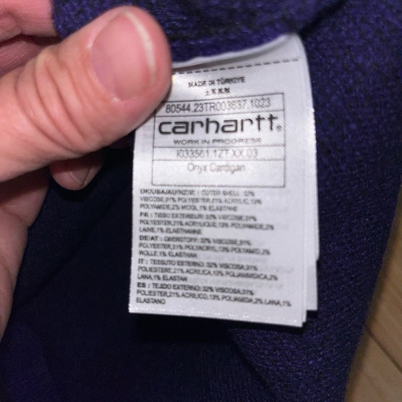 Carhartt wip Onyx Men Cardigan Men’s Small Purple new With Tags Y2K - Picture 6 of 10